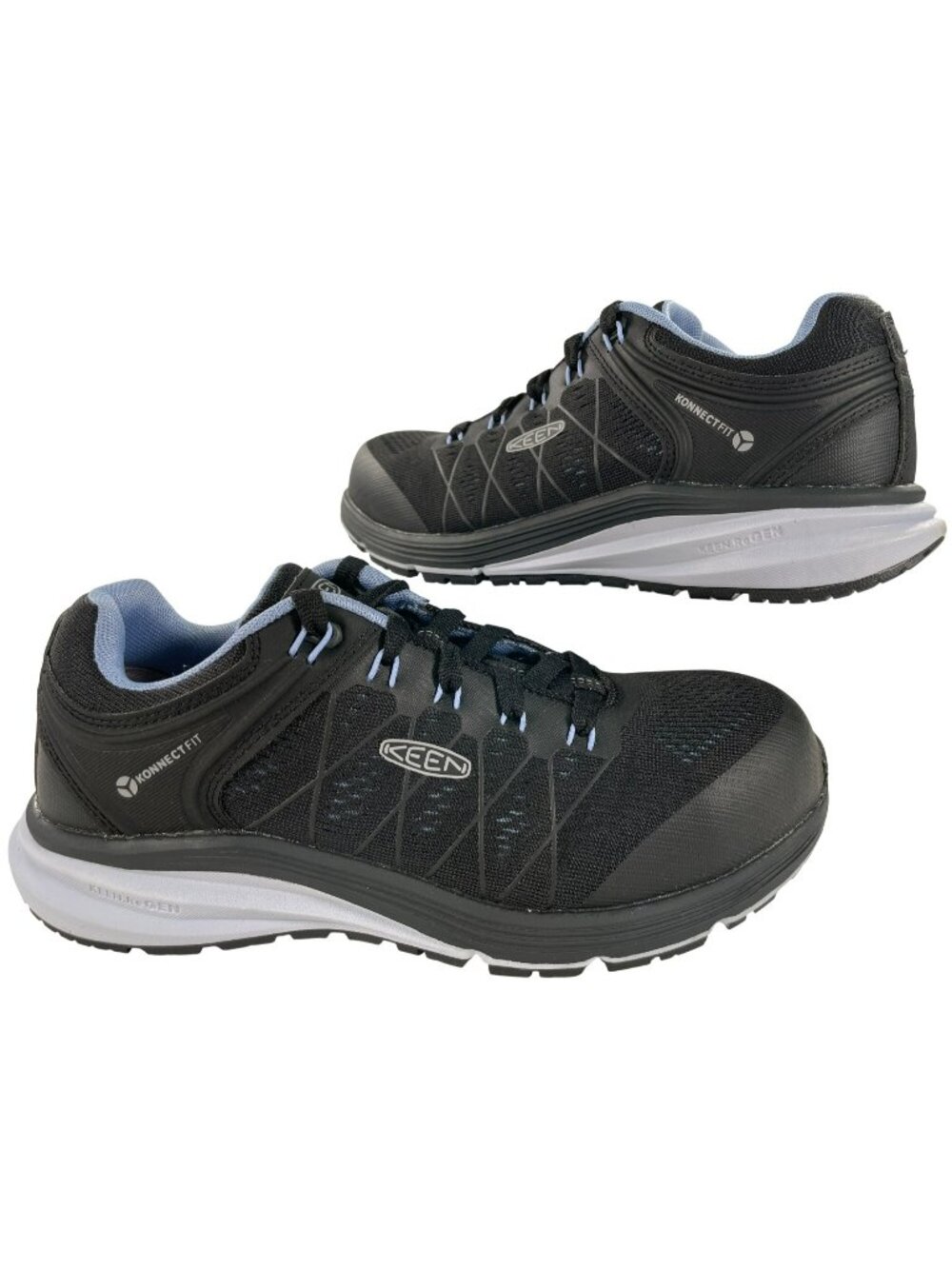 Keen Vista Energy ESD Carbon Toe Shoes Black Hydrangea Anti-Slip Wmn's Sz 8W NEW